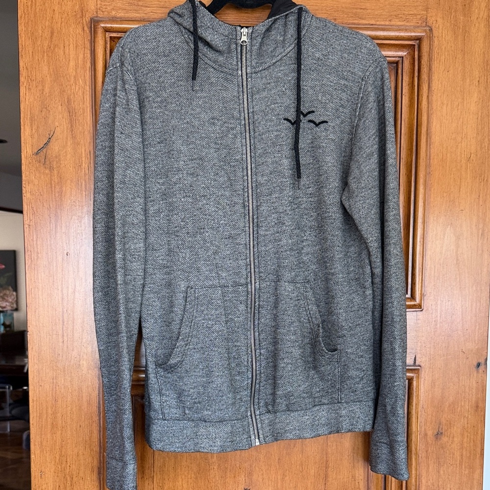 Heather Gray Zip-Up Hoodie